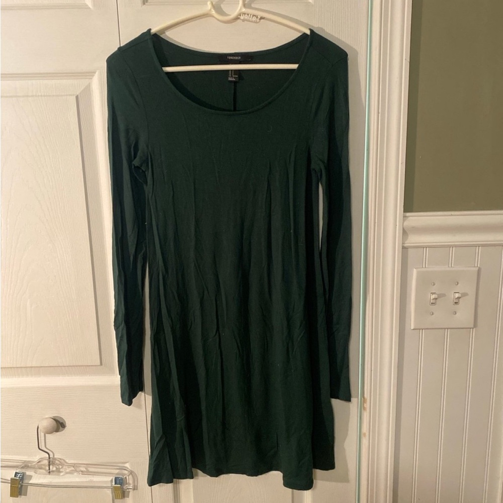 Hunter Green Long Sleeve Dress